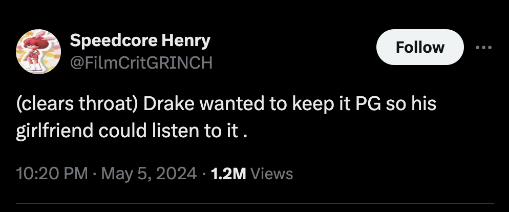 parallel - Speedcore Henry clears throat Drake wanted to keep it Pg so his girlfriend could listen to it. 1.2M Views